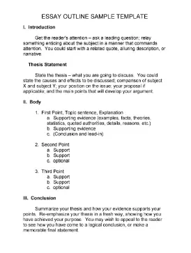 essay outline example