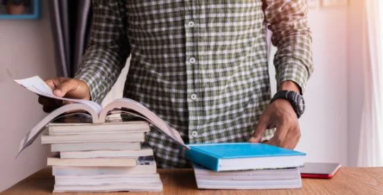 studying in the office